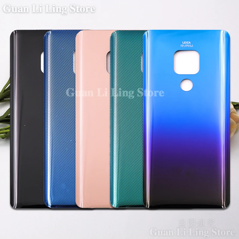 

10PCS For Huawei Mate 20 Pro Battery Back Cover Mate20 Rear Door Glass Panel Battery Chassis Housing Case Add Adhesive Replace