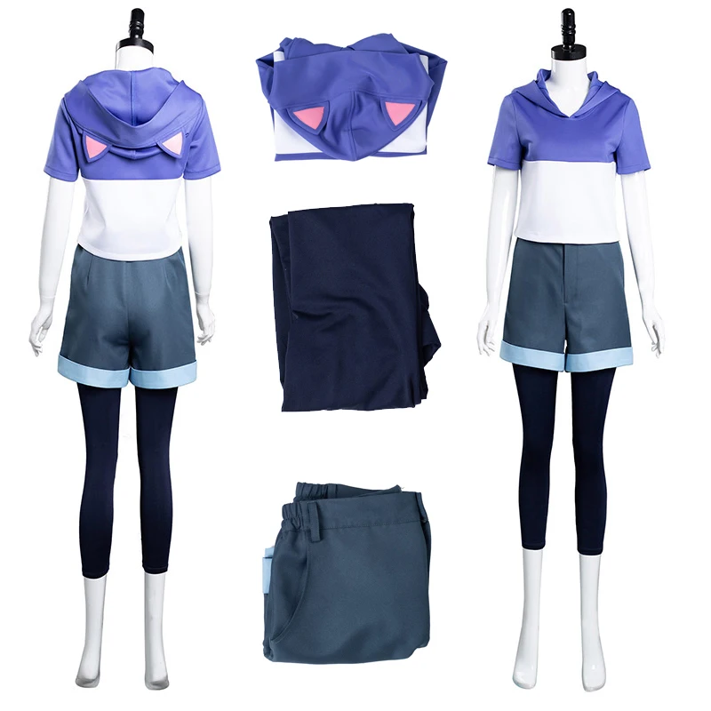 

Girls Luz Noceda Cosplay Anime Costume The Owl Cos House Role Play T-shirts Shorts Set Fantasia Women Halloween Carnival Suits