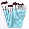 Body Pinting Brushes Face Body Art Paint Professional Wooden Handle Paint Brushes Set Watercolor Brushes Kits 1