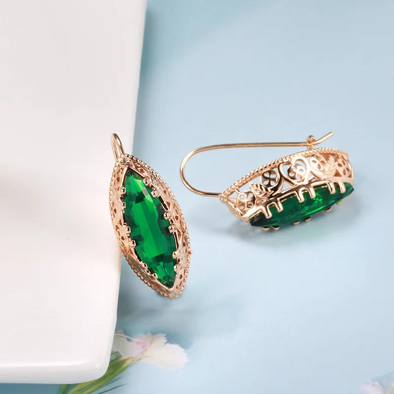 Fashion Income Love Heart Hollow Pattern Horse Eye Earrings European and American Retro Ladies High Sense Personality Earrings love heart earrings
