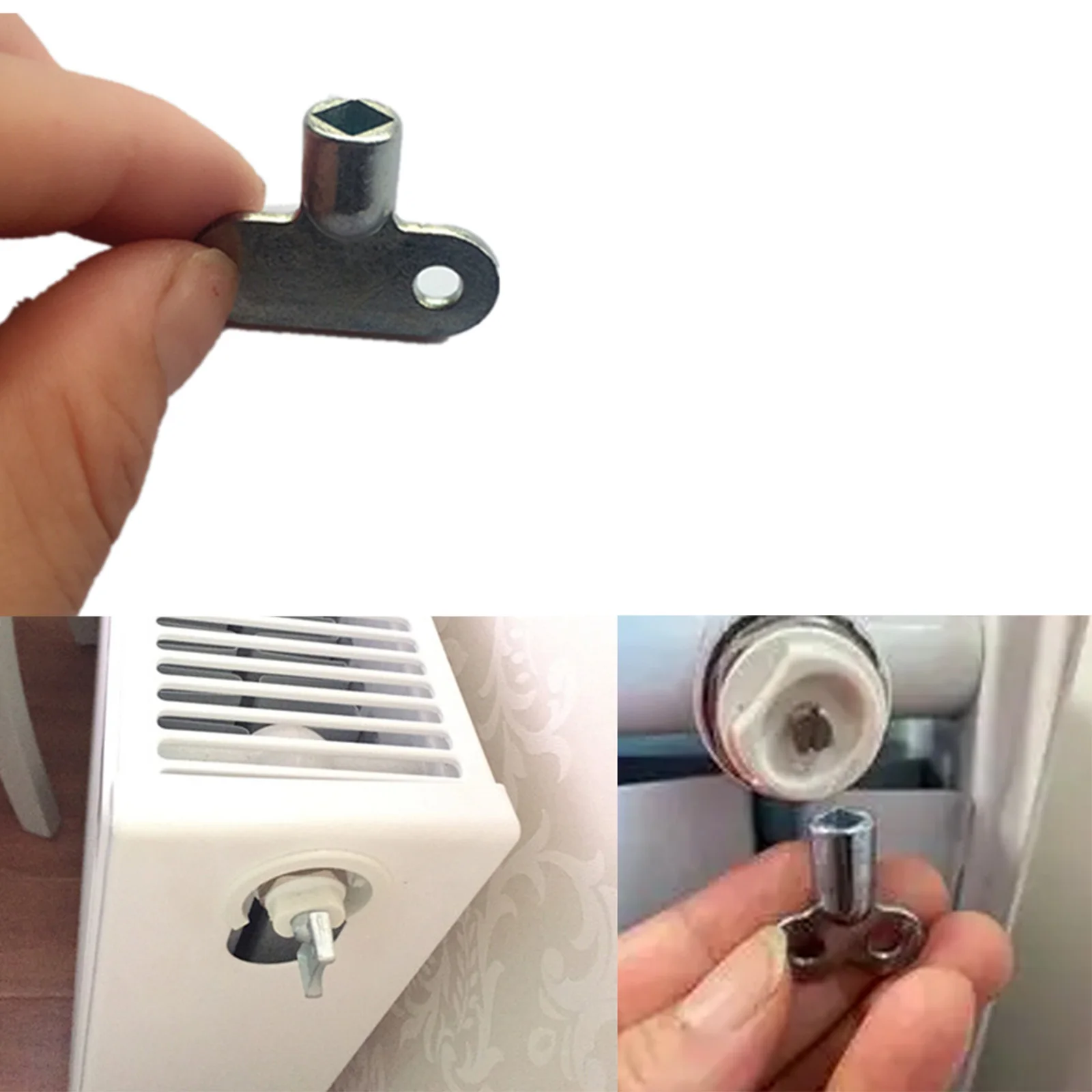 Thermostatic Radiator Valve 2pc Radiator Valve Key Faucet Key Radiator Water Taps Plumbing Hole Bleed Bleeding Alloy Heaters Wrench For Venting Air Valve
