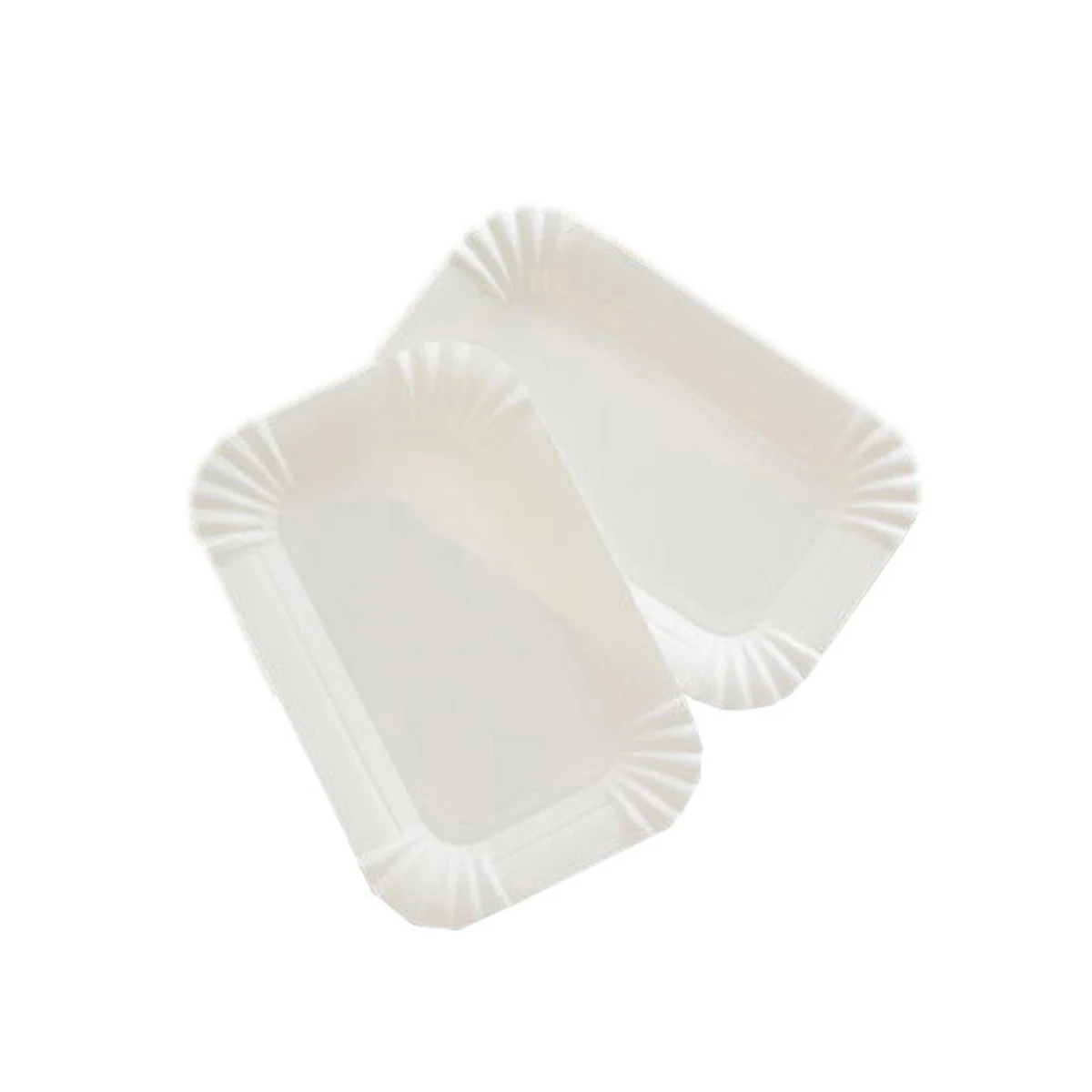 100pcs/LOT Disposable Tableware Cake Paper Plate Birthday Paper Plates Cutlery Tray DIY Craft Trays White Foam