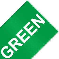 Versatile Laminated Label Tape for Brother P - touch Label Printer (White on Green)