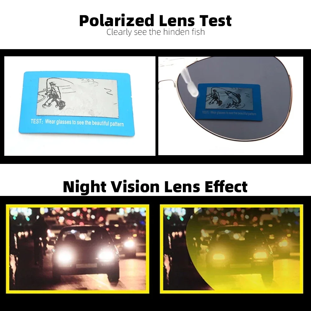 Oversized Fishing Sunglasses Clip Polarized Alloy Aviation Men Driving Women Glasses Clips for Myopic