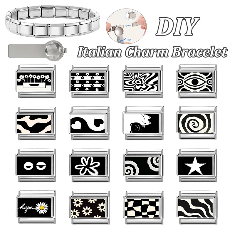 Tai Chi Series Stainless Steel Bracelet DIY Making Link Fashion Jewelry