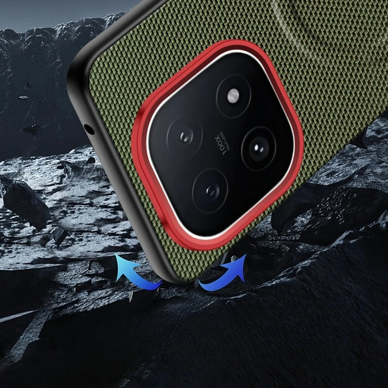 Luxury Magnetic Weave PU Leather Phone Case with Wireless Charging Compatibility and Anti-Fall Protection