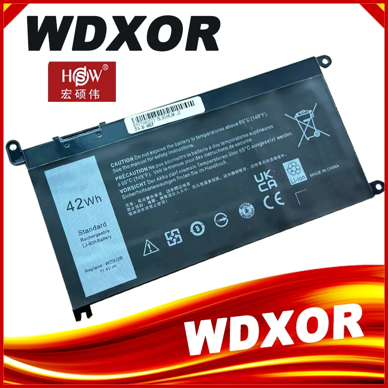 Batteria Wdxor Per Dell Inspiron 13 5000 5368 5378 7368 7378 14 7000 7560 7460 5468 15 7560 5538 5567 5568 P61F T2Jx4 3 Crh3 Wdxor