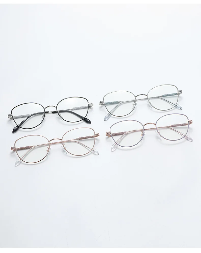 2025 Neue Mode-Cat-Eye-Brille, beliebt, ohne Gesicht, Brillengestell, licht verfärbte Myopie-Brille 050 – Detail 4