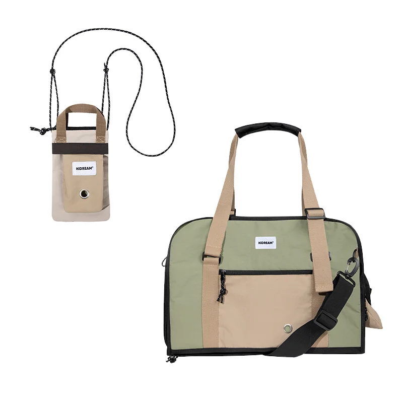 thumbnail image 1 of Transportín suave para perros y gatos pequeños, portátil, transpirable, plegable, bolso de hombro, bolso de viaje para cachorros y gatitos, gran espacio, 1 of 5