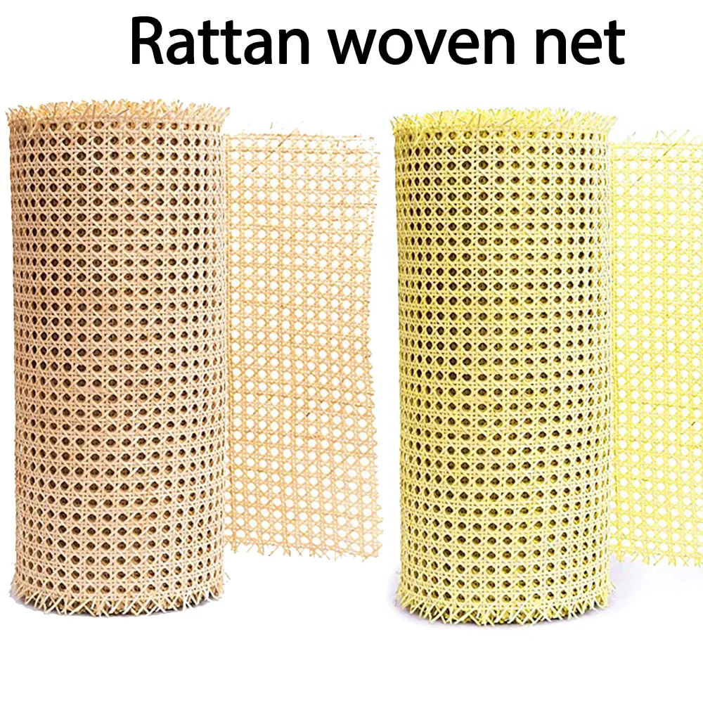 Handcraft 1/2' Natural Cane Rattan Weaving Material Open Mesh