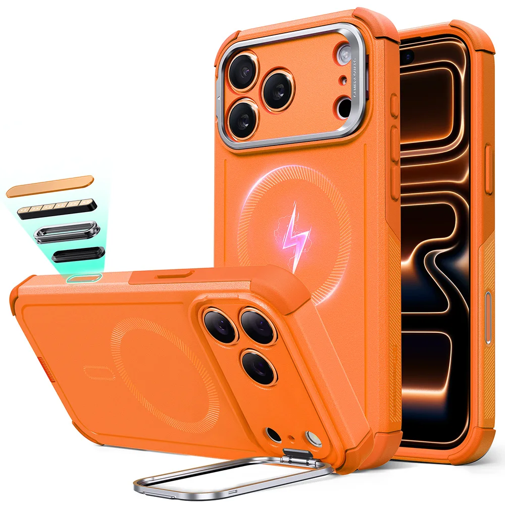 Enhanced Military-Grade Protective Magnetic Phone Case with Camera Control Button