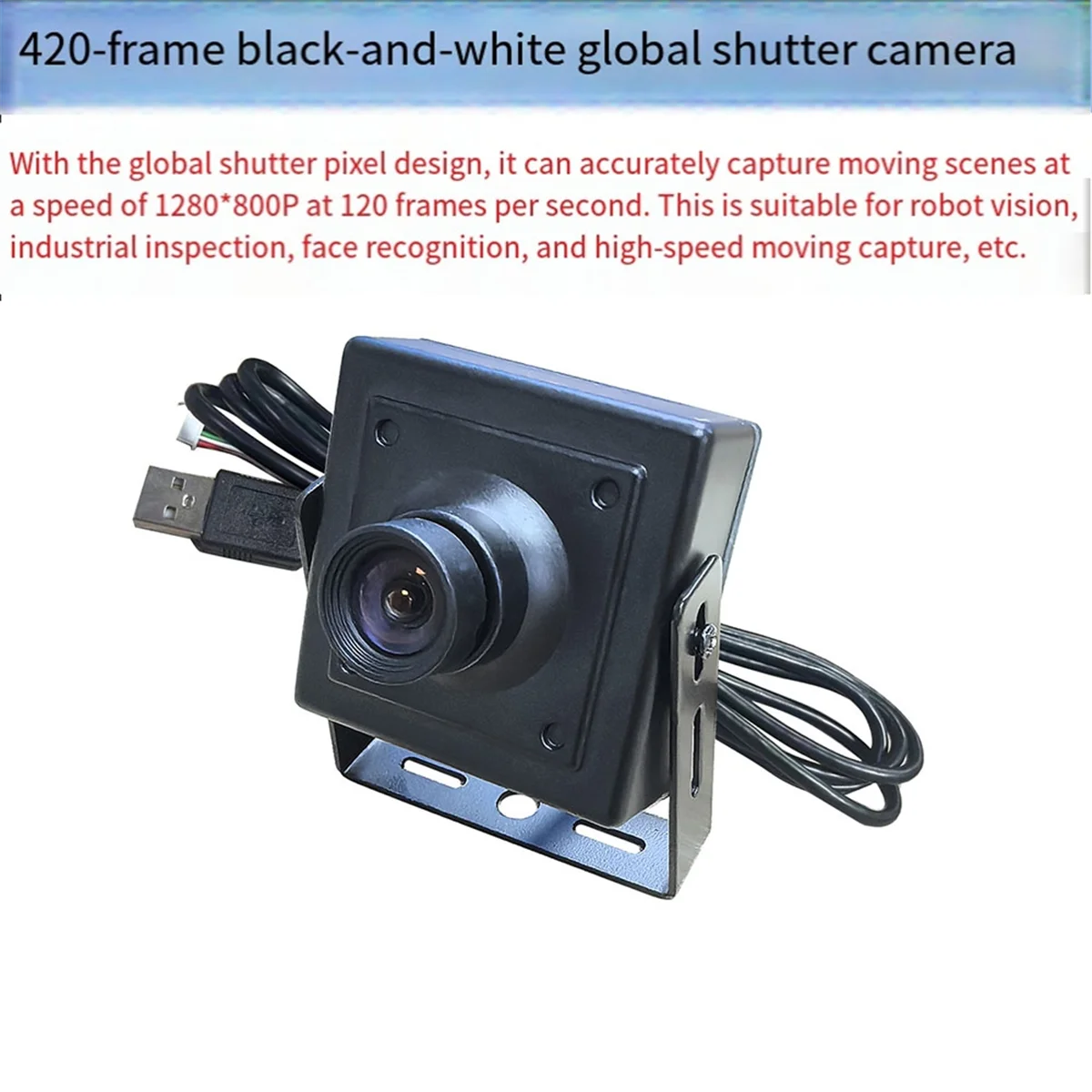 LA-OV9281 1MP 글로벌 셔터 USB 카메라 모듈 120FPS 흑백 고속 캡처 100도 사용 드라이버 불필요