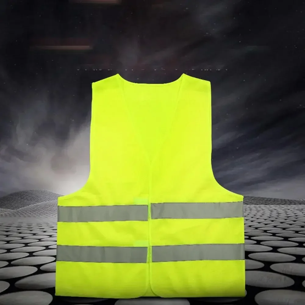 Car Reflective Clothing Safety Traffic Safety Vest Yellow Visibility Outdoor For Running Cycling Sports Vest