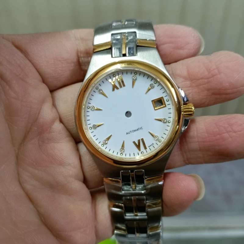 

Watch Accessories for Titoni Women Mechanical Watch Case Fit Eta2824 Movement Watch Case Set with Sapphire Butterfly Buckle 35mm