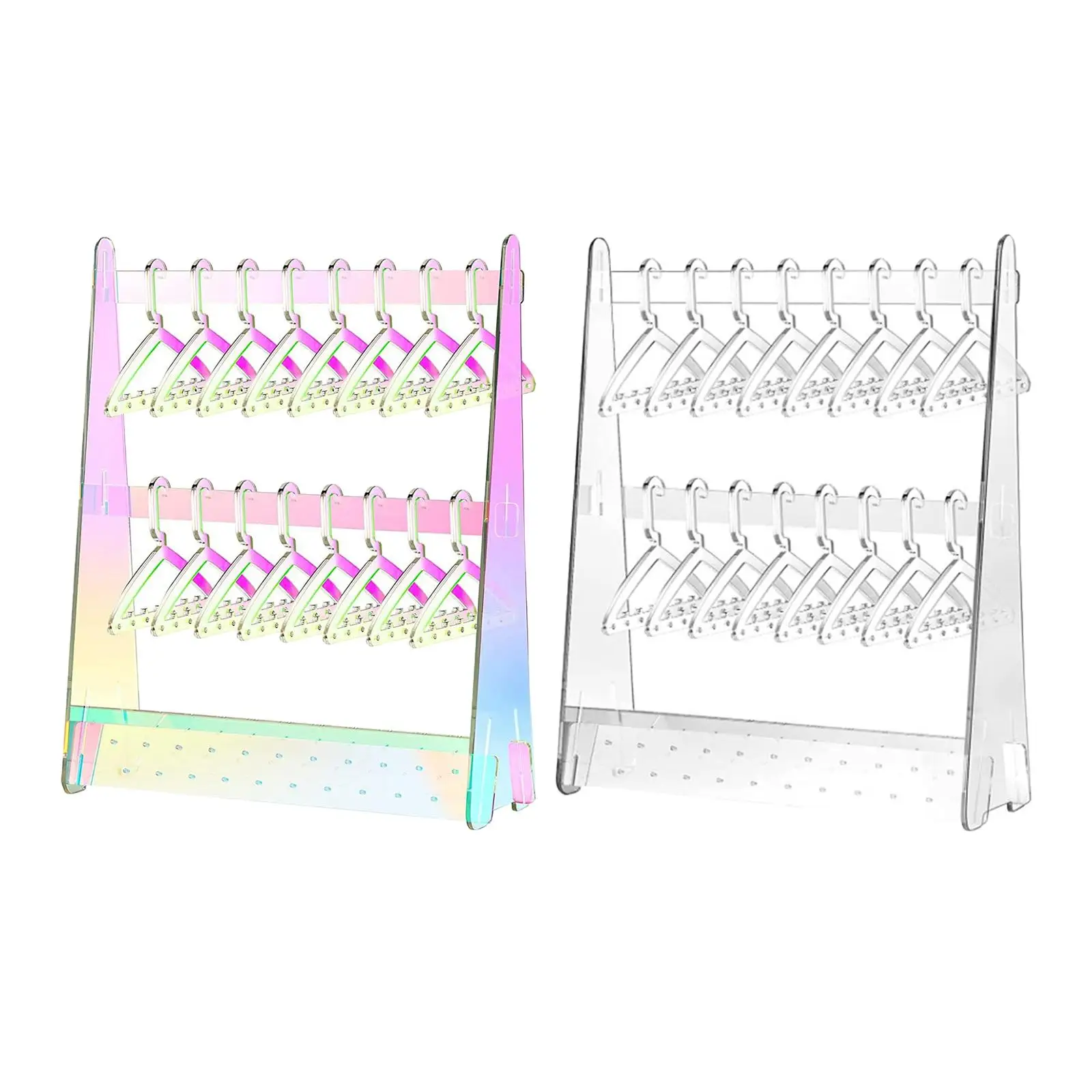 

Acrylic Earring Display Stand 16 Mini Hangers Earrings Stand Earrings Storage Rack Live Broadcast Props Dresser Shopping Mall