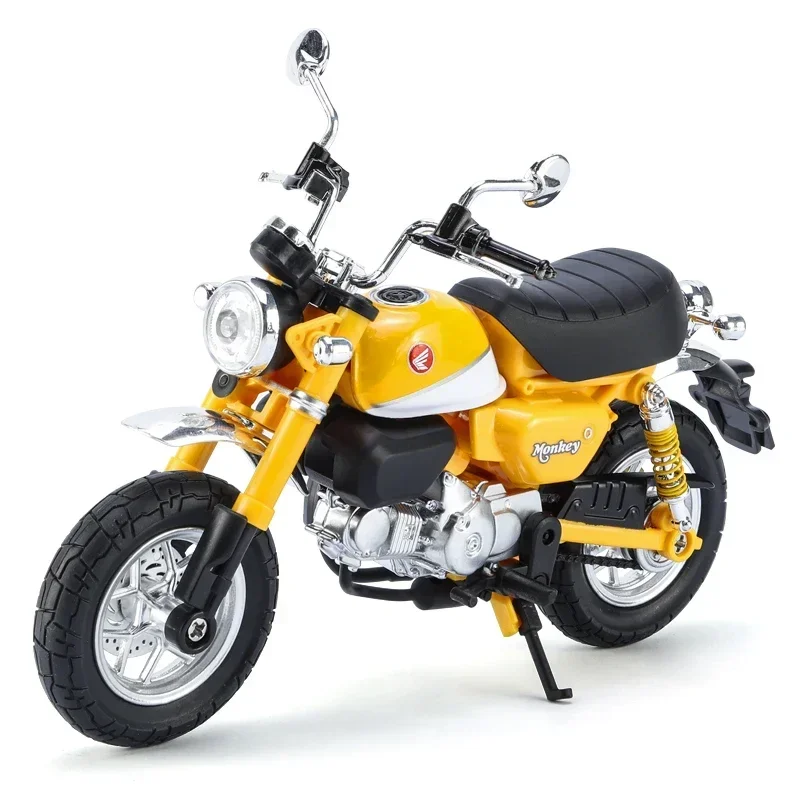 Diecast Metal Miniature Monkey Motorcycle Toy - 1:12 Scale Collectible