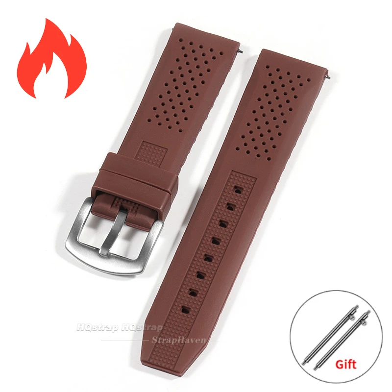 Breathable Silicone Quick Release Watch Strap - Soft Rubber Wristband Accessories