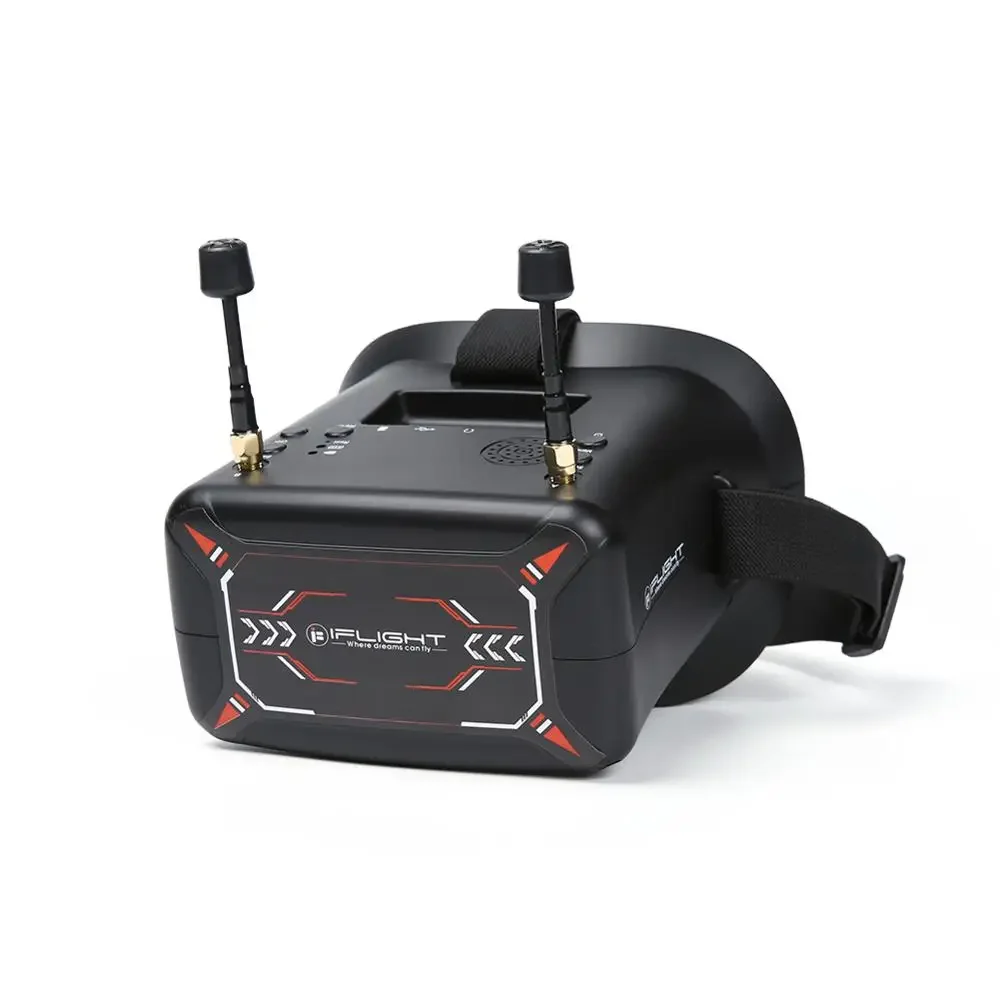 IFlight 5,5-дюймовые FPV очки 40CH 4,3 ГГц с функцией DVR встроенный аккумулятор 5,8 В/3,7 мАч для FPV части