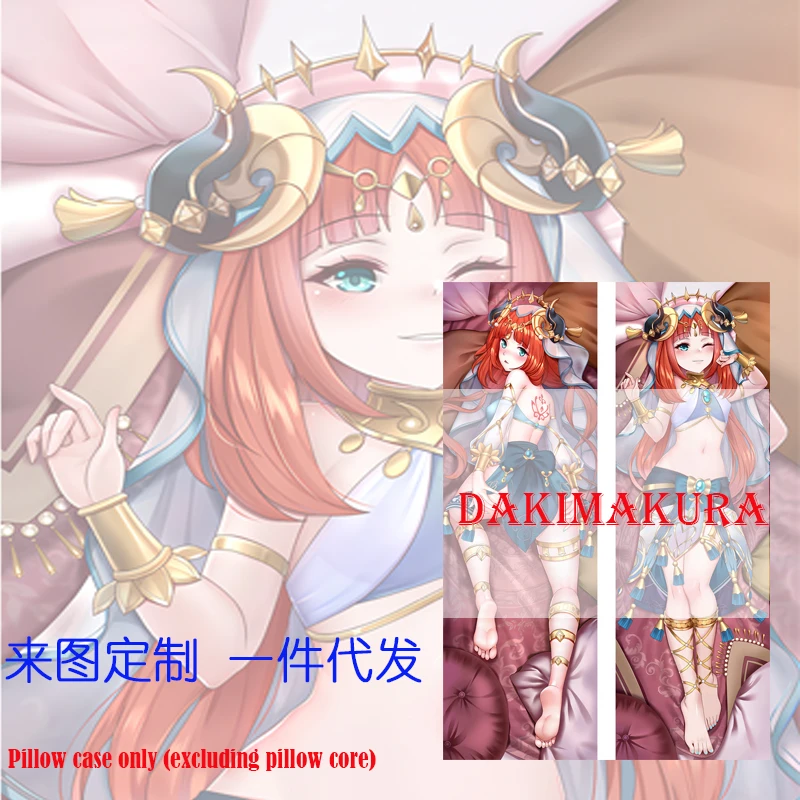 

Genshin Impact Nilou Cosplay Pillowcase Anime Dakimakura Comfortable Soft 2WAY Peachskin Hugging Body Pillow Case Throw Cushion