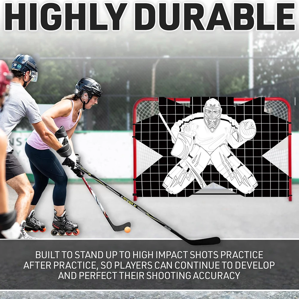 Street Hockey Net Goalie Target Hockey Goal Practice Target Hockey Shooting Training Aid for Practicing Shooting Accuracy
