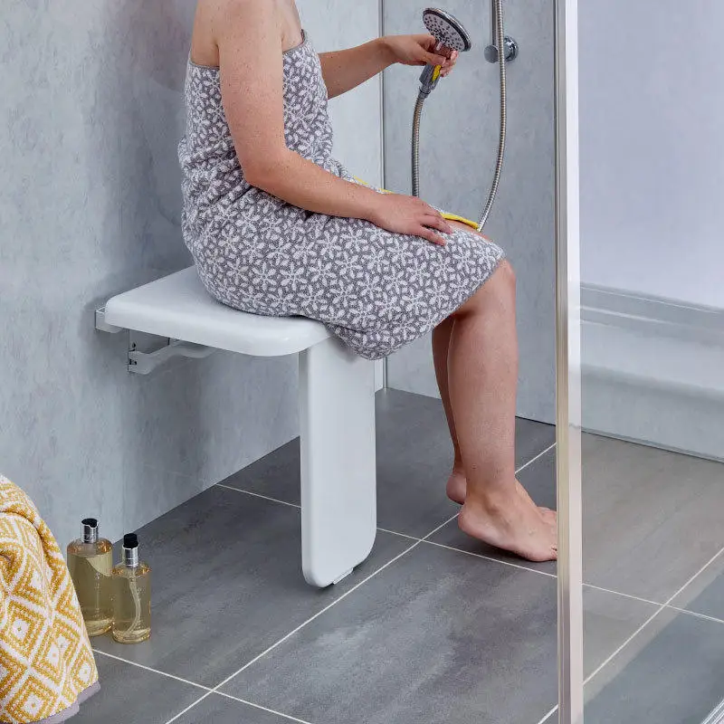 Wall Mounted Foldable Waterproof Soft Falling Bathroom Bath Shower Seat Plastic Shower Seats 6