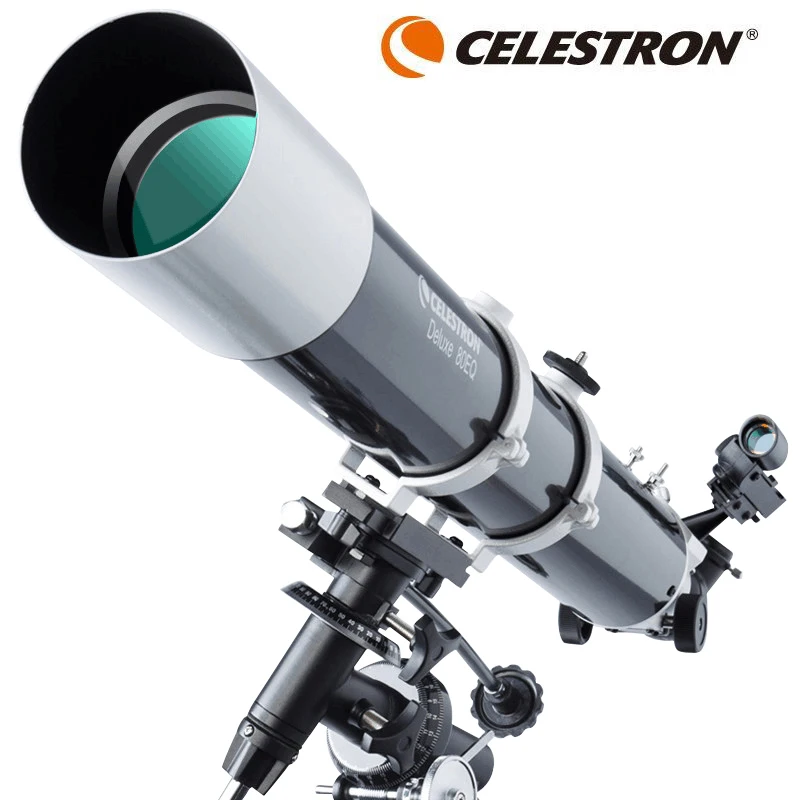 

Celestron 80EQ Professional Astronomical Telescope 675X HD Magnification With Red Dot Star Finder and EQ2German Equatorial Mount