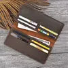 GENODERN Crazy Horse Leather Long Wallets for Men Genuine Leather Men Wallets Vintage Male Purse 2