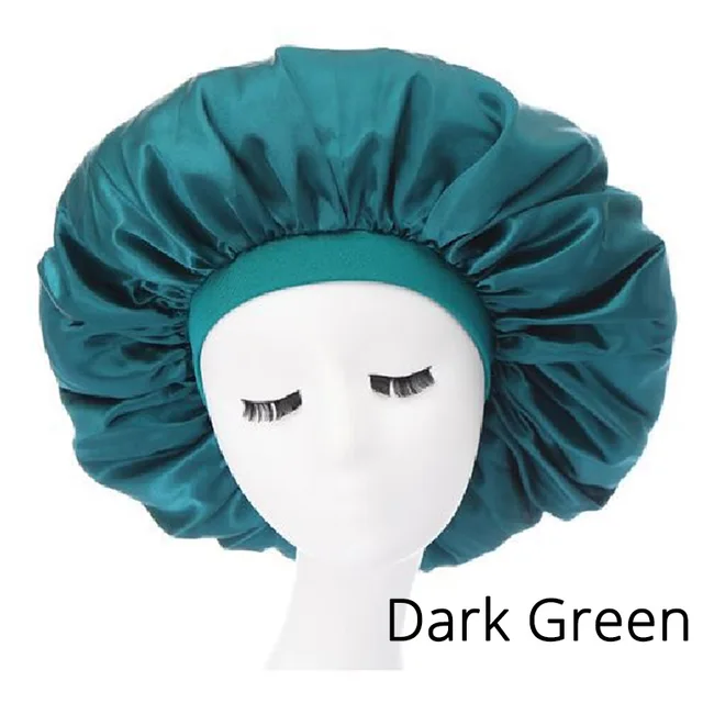 Wide Band Satin Bonnet Cap Hair Bonnets 