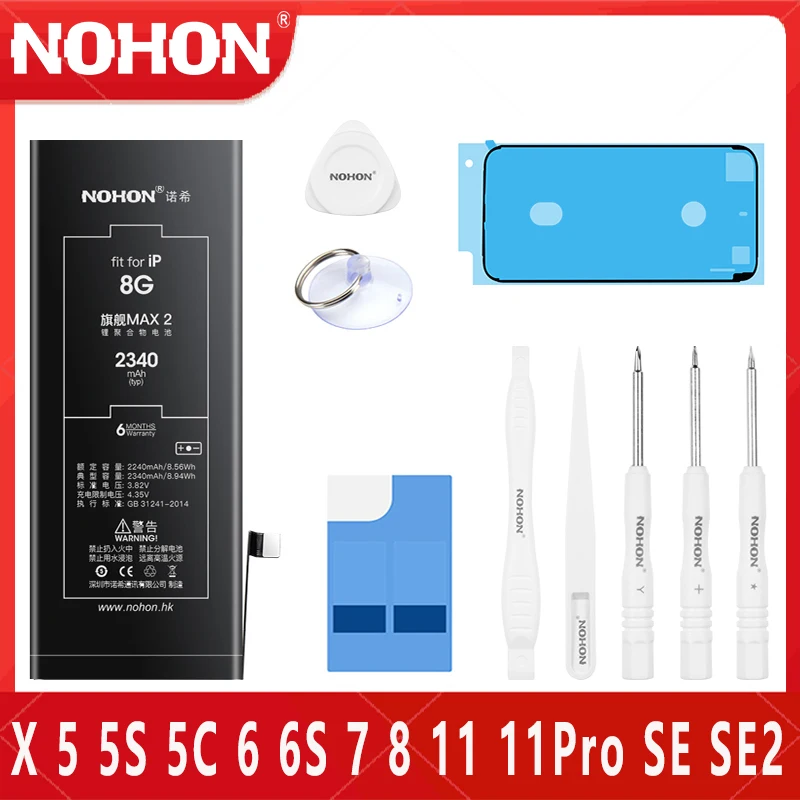 NOHONBatteryForiPhone66S78PlusXSESE2SE3ReplacementMobile