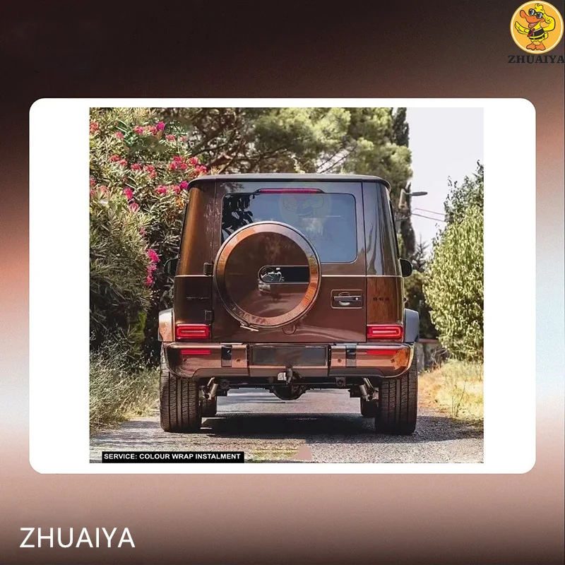 ZHUAIYA 하이퍼 글로스 메탈릭 에디션 코코 브라운 비닐 랩 필름, 자동차 랩핑용 차량 랩핑, 버블 프리, 쉬운 설치, 1.52x18M