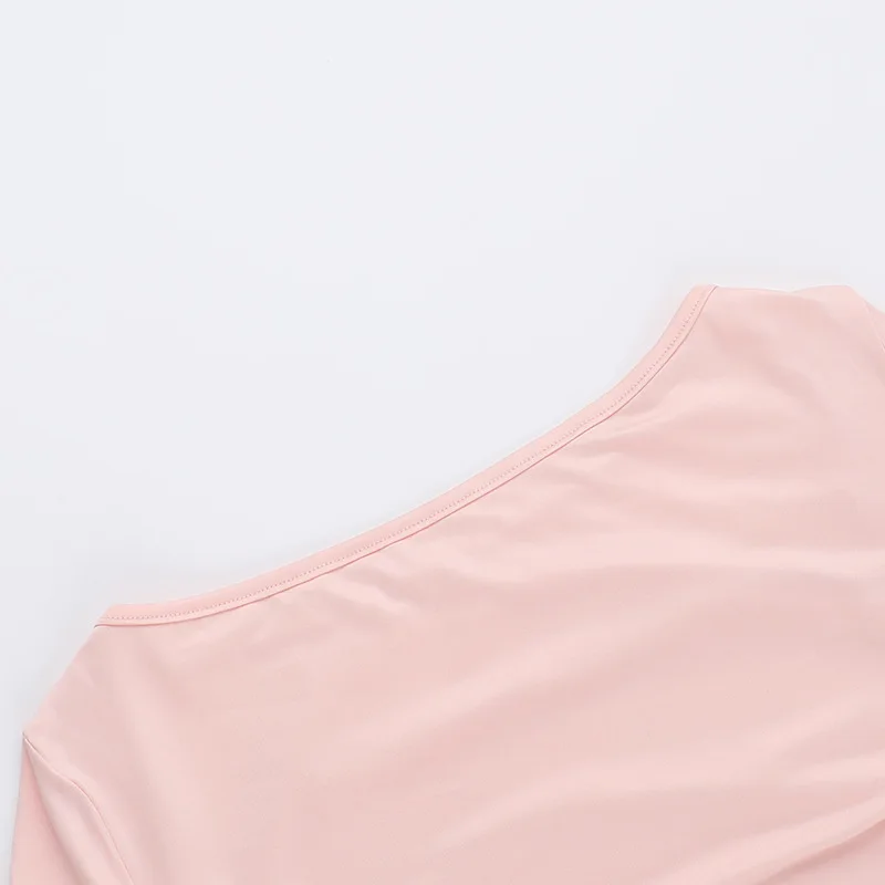JULISSA MO Patchwork Round Neck 3 piece Sets Women Skirt Suit Pink Long Sleeve T-shirt Mini Skirt Autumn Slim Elegant Skirt Sets