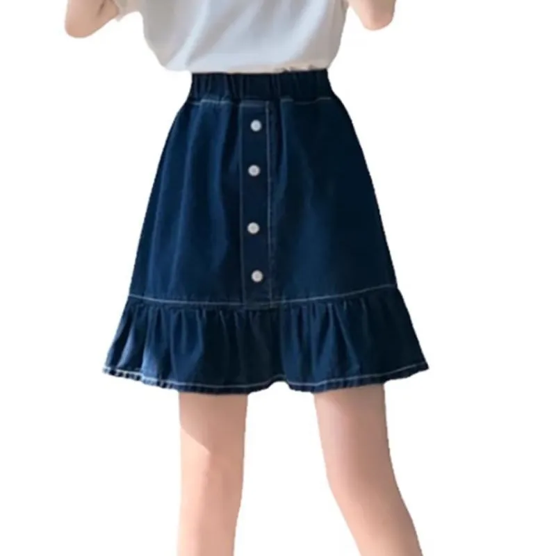 New Spring Autumn Summer Girls Kids cotton Denim Short skirts Fashion Casual Comfortable Cute Baby Children Clothing