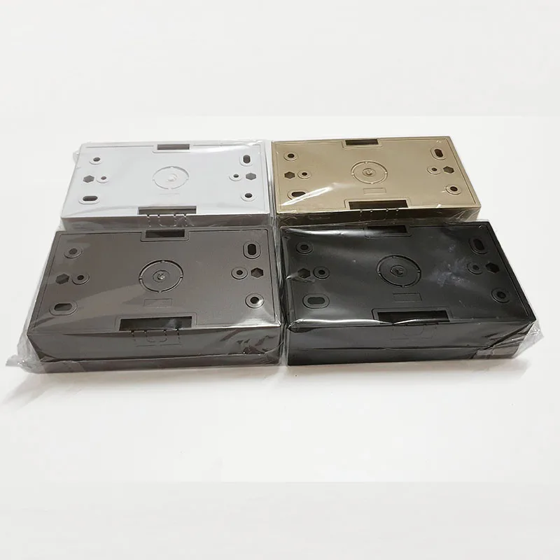 146 x 86 x 40 mm Wall Surface Mount Switch Socket Box Compact Dual Frame Wall Surface Junction Box