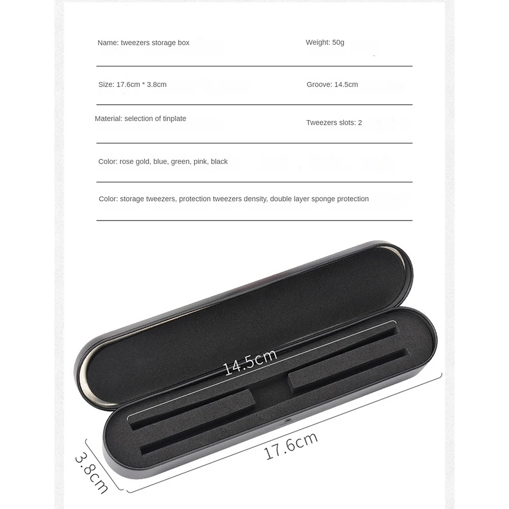 Eyelash Tweezer Storage Box Lash Extension Supplies Tweezers Storage Box Pencil Cases Portable Eyelash Eyebrow Tweezers Case 6