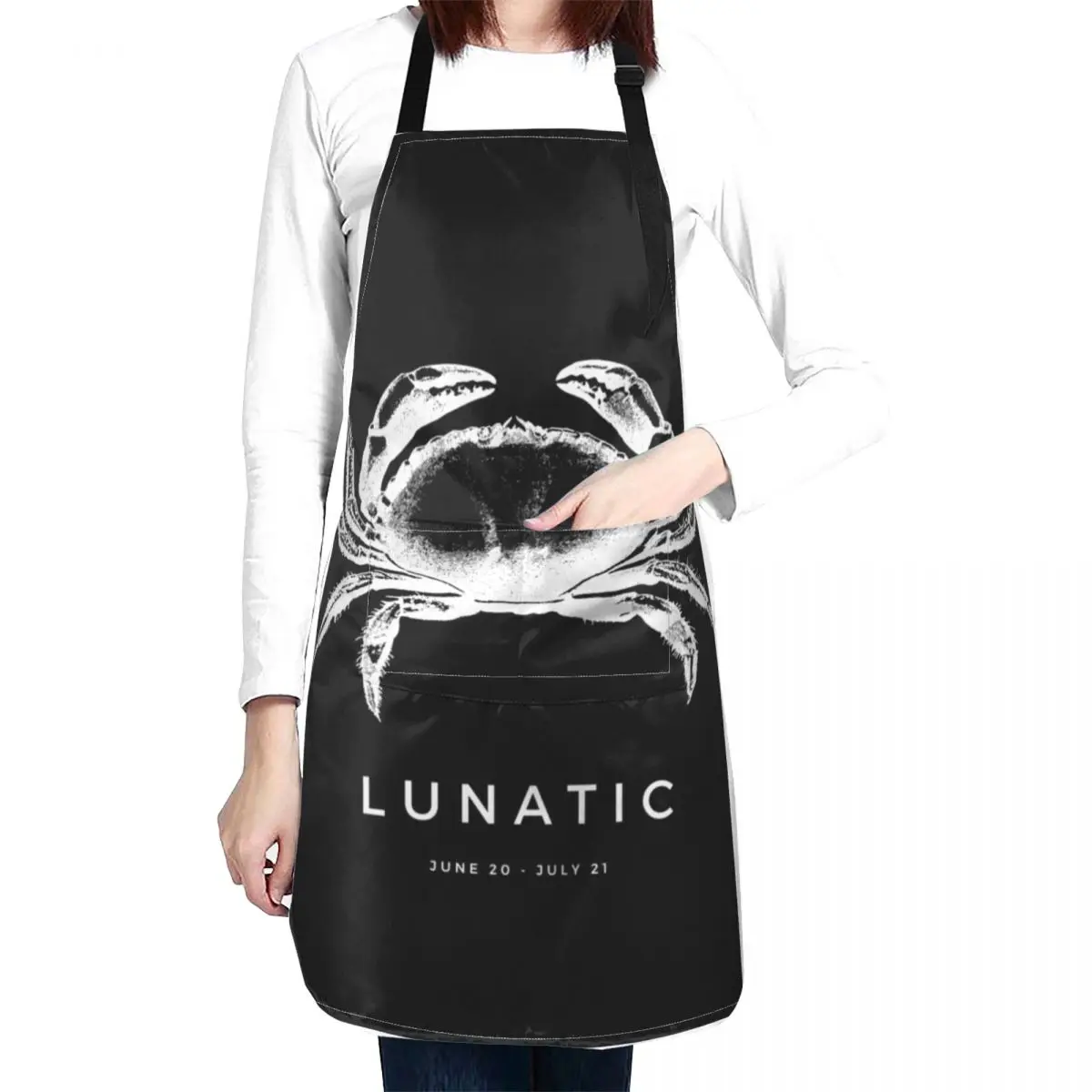 

Cancer 'Lunatic' Dark Zodiac Apron Women's Dress Goods For Home And Kitchen kitchen clothes Kitchen Things