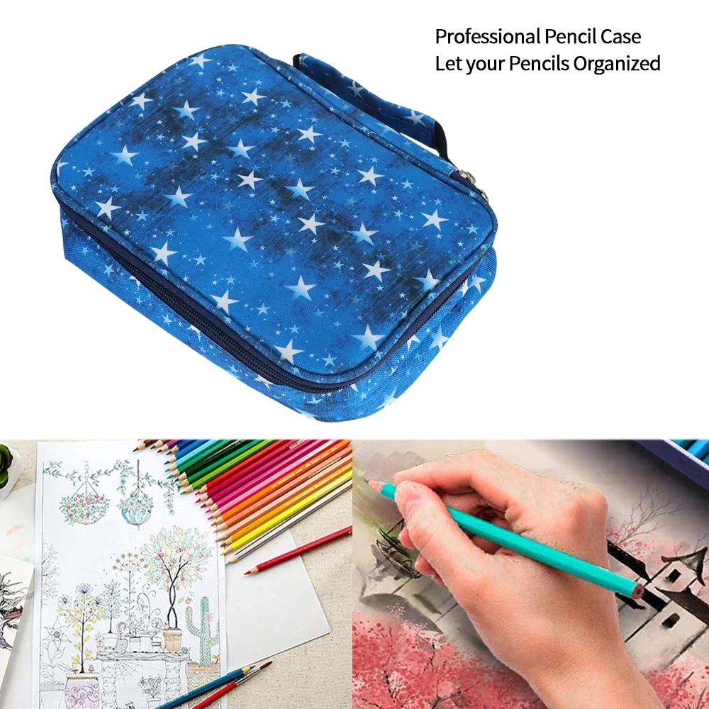72 Slots School Pencil Case Kawaii for Girls Boys Pencilcase Cute Big Pen Box Large Cartridge Bag Stationery Kit Supplies