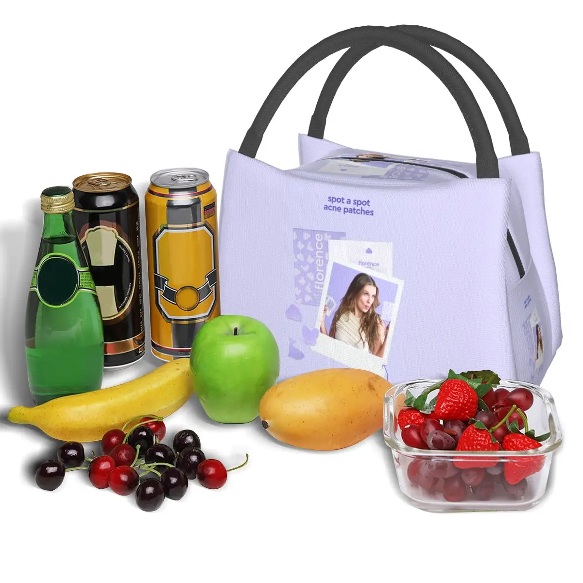 Florence By Mills 학교용 절연 도시락 가방 도시락 보관 식품 상자 휴대용 컨테이너 쿨러 열 도시락 가방 토트백