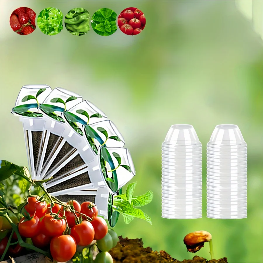 120pcs Hydroponic Garden Accessories Pod Kit Including Grow Baskets Transparent Insulation Lids Plant Grow Sponges Labels For Se hydroponic garden kit