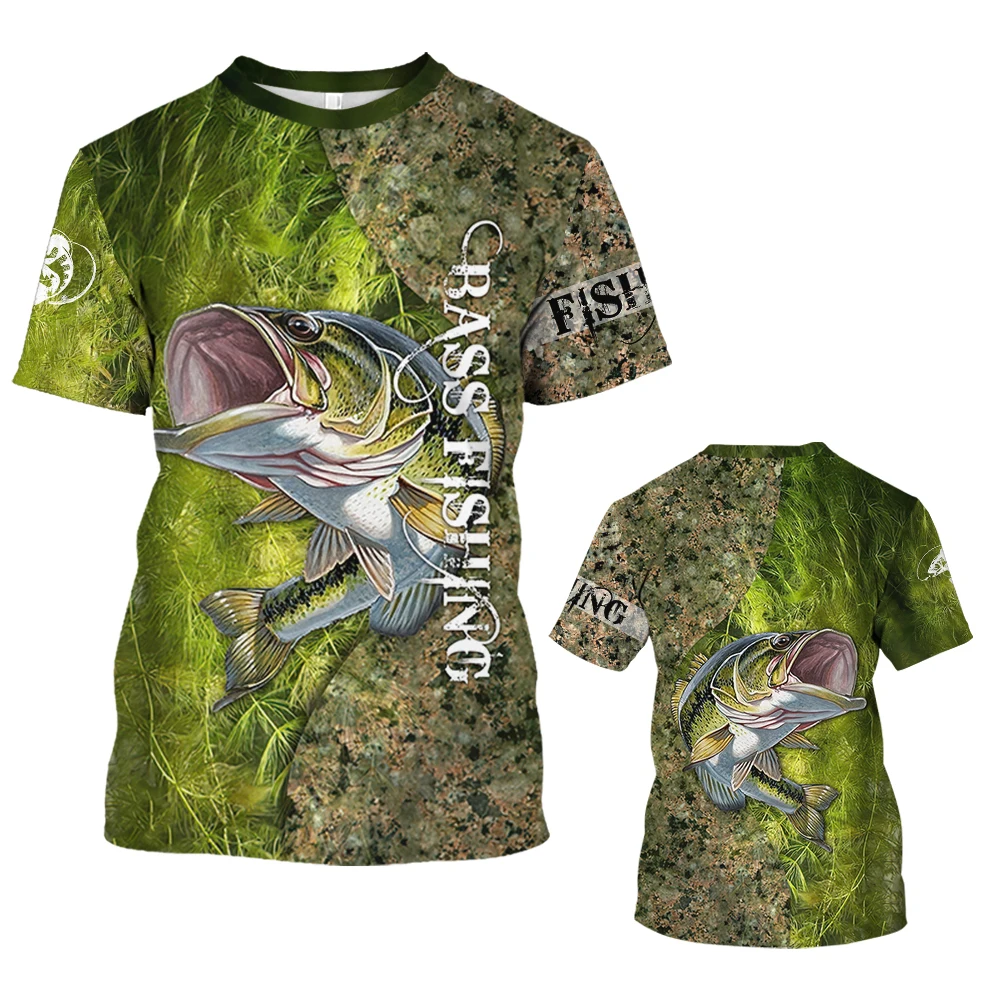 New Men's T-Shirts Short Sleeve Tops 2023 Summer Clothing Fishing Graphic  Shirts Mens Dress Streetwear O-Neck Pullovers 5XL Tees