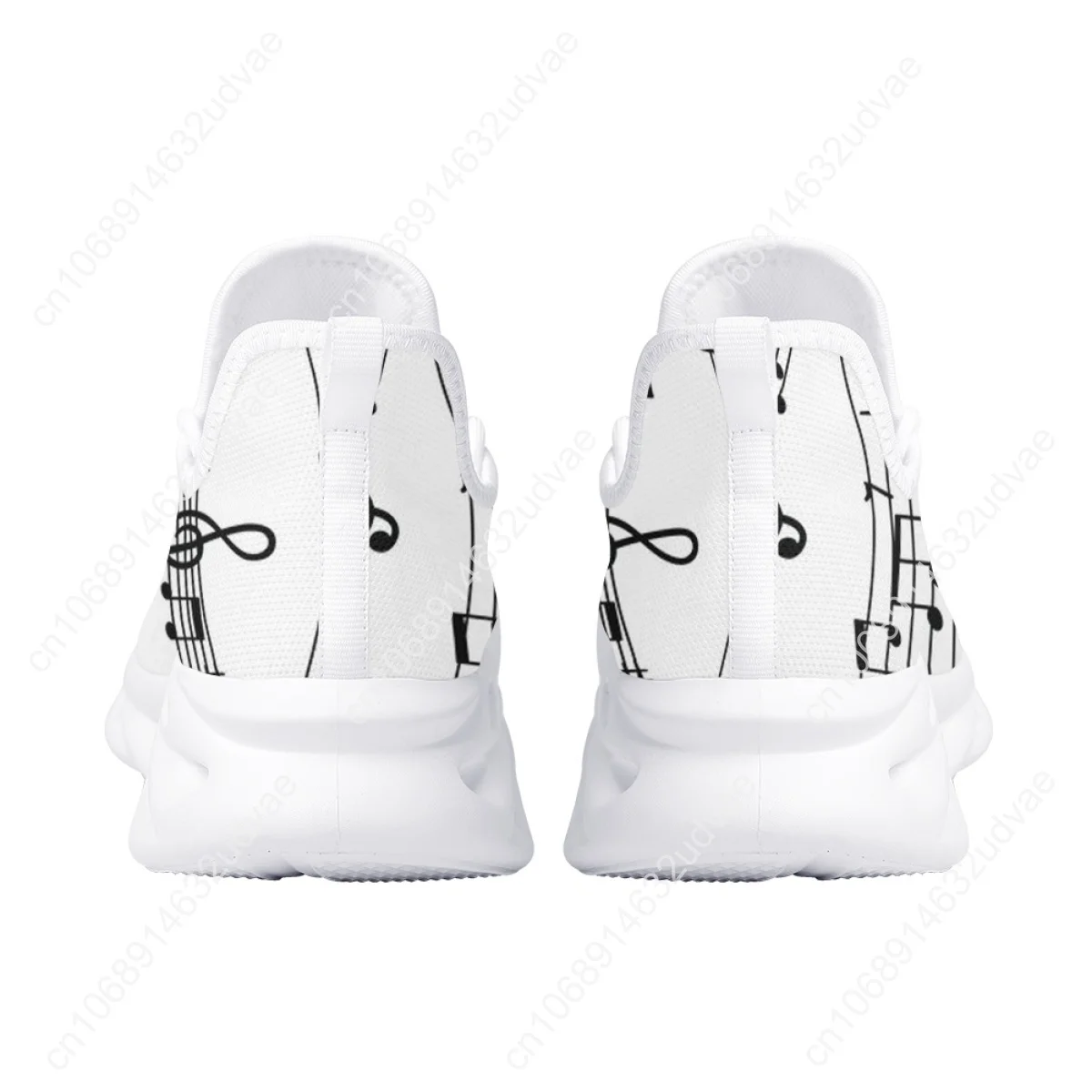 Women's Running Sneakers Musical Note Print Ladies Casual Cushion Mesh Shoes Shock Absorption Tennis Plus Size 35-46
