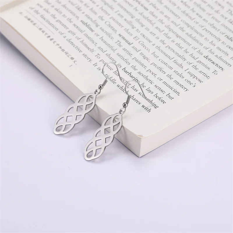 Vintage Edelstahl Ohrringe für Frauen Filigrane Tropfen Streifen Hängende Ohrringe Böhmen Schmuck Hochzeit Party Geschenke Großhandel – Detail 23