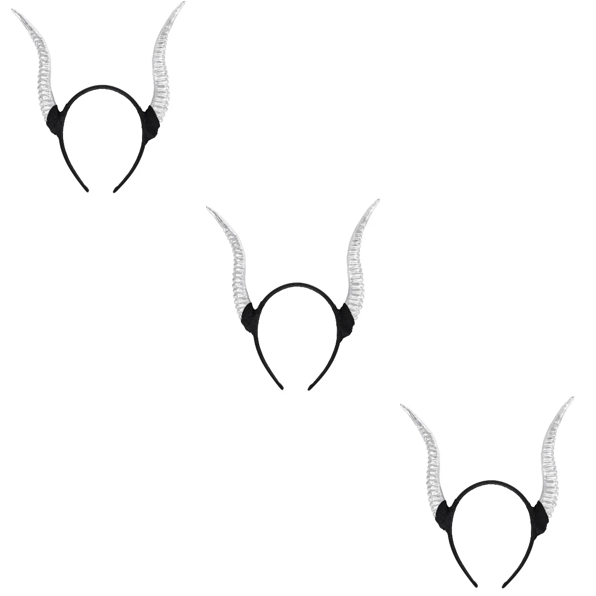 

3 Pieces Hair Croissant Headband Child Kids Clothes Sheep Cosplay Favor Plastic Halloween Hoop
