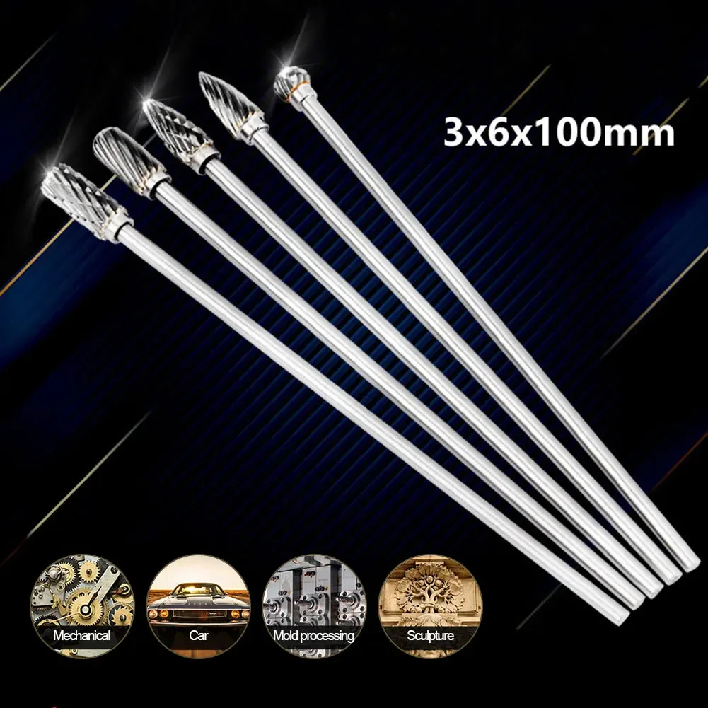 10cm Double Groove Tungsten Carbide Rotary File for Woodworking and Polishing