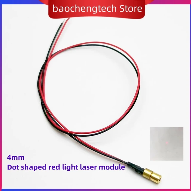 Red Dot Laser Module – Mini Size (4mm X 15mm), 650nm, Low Power For Positioning & Pointing