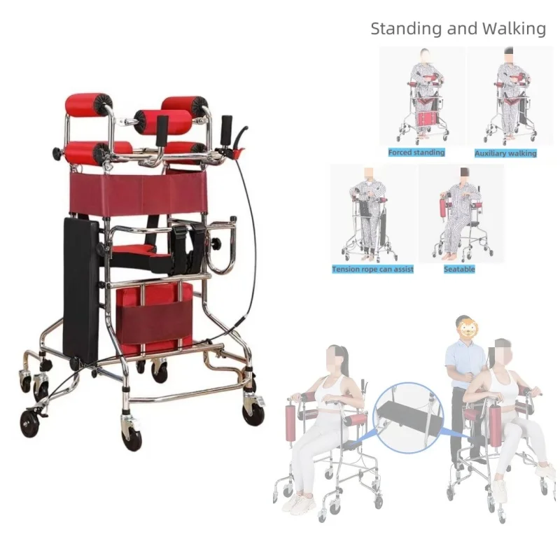 High Quality Adult Walker & Rollator Elderly Disabled Walking Training Aid for Rehabilitation Standing Support