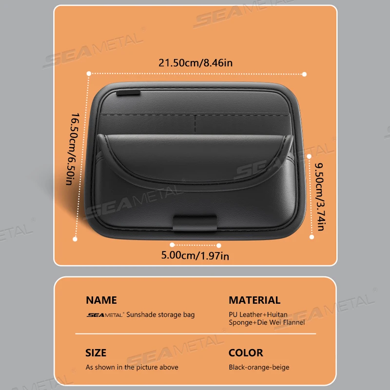 Luxury Car Sun Visor Storage Bag Sunglasses Holder