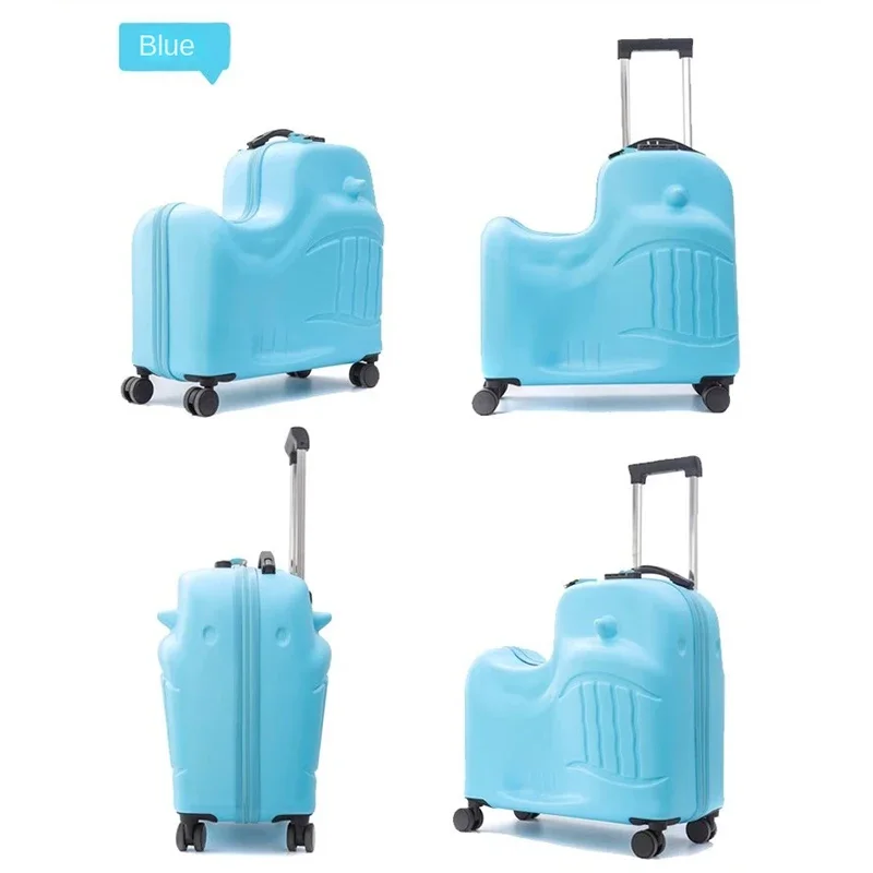Lovely Snail Luggage Can Be Mounted Children's TrolleyBox Female Universal Wheel 20 
