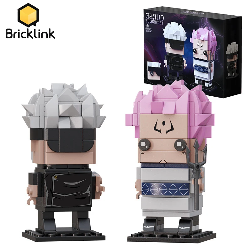 

Bricklink Ideas Japan Anime Jujutsued Kaisen Figures Satoru Gojo and Ryomen Sukuna Brickheadz Sets Building Blocks Kid Toys Gift