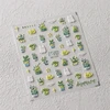 1Pcs Lovely Cat Green Potted Plant Flowers Nail Stickers 5D Reliefs Self Adhesive Nail Art Stickers Manicure Decorations Decals 5