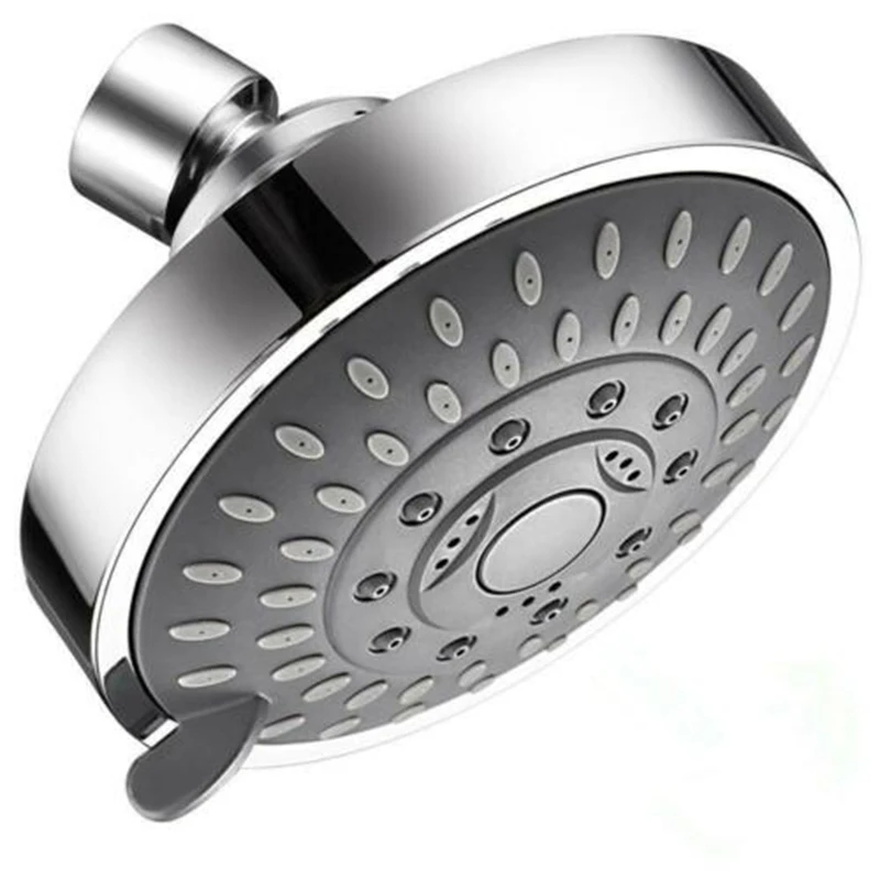 High Pressure Shower Head Sprayer 4 Inch 5 Setting Adjustable Rainfall Wall Universal Mounted Bathroom Accessories Water Saving 2
